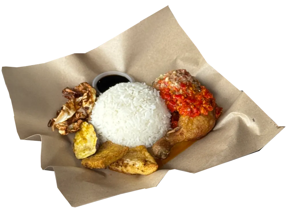 COMBO SET A - NASI AYAM GEPUK